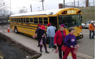 Bus ride to stadium